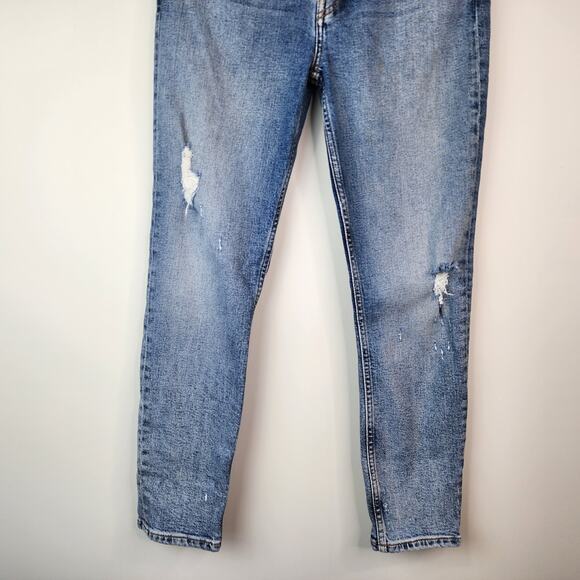 Re/Done High Rise Ankle Crop Jeans Size 29 Mid Rise Denim - Picture 3 of 9